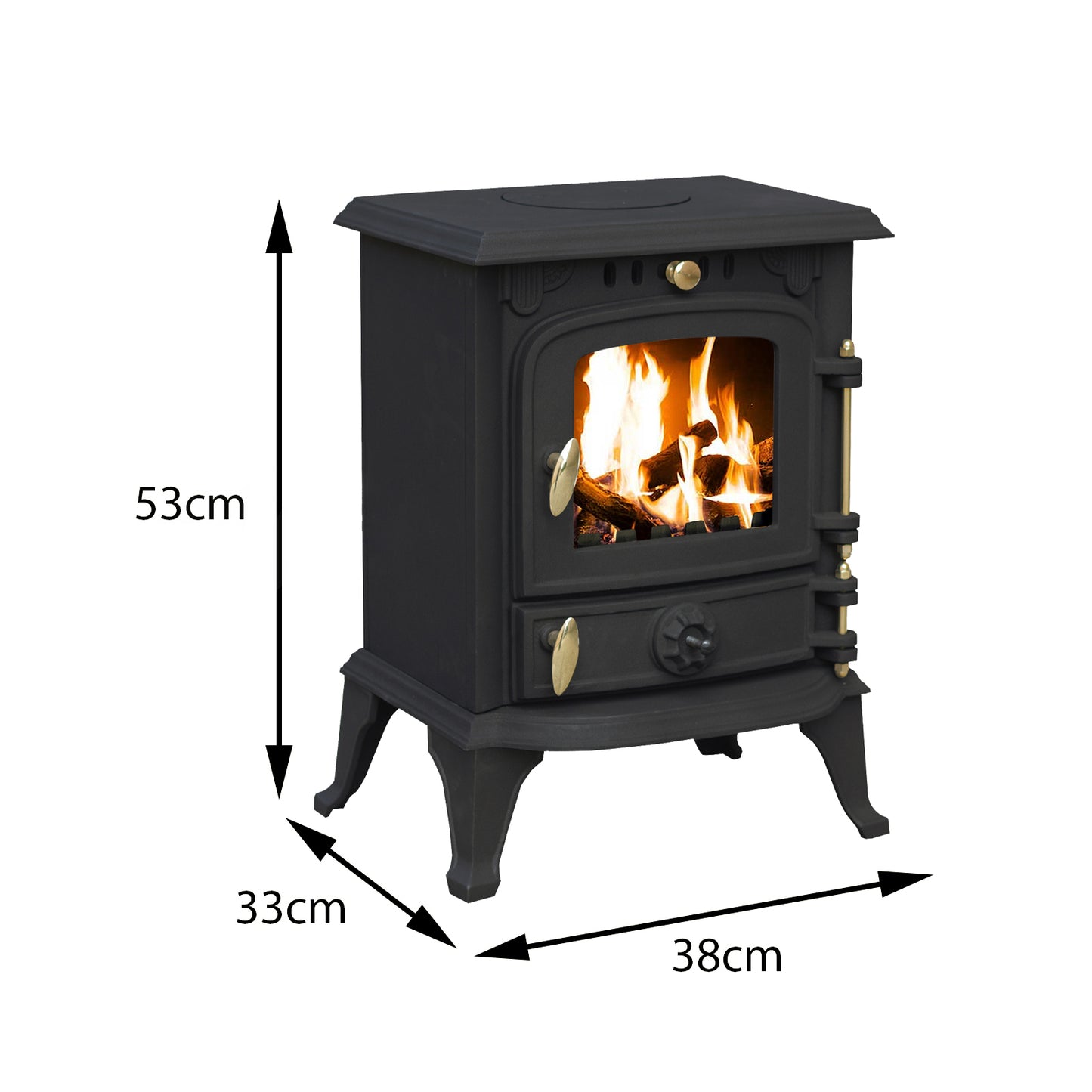 RoyalFire 4.5KW Indoor Cast Iron Wood Burning Stove