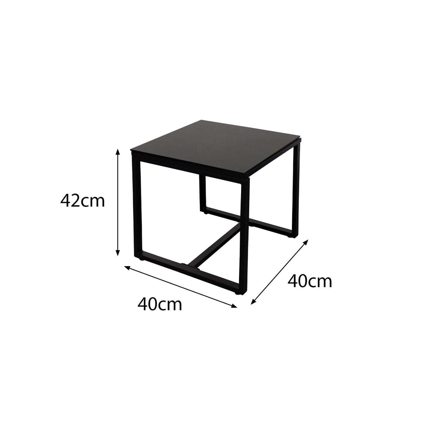 Cumberland KD Rattan 2 Seat Tea for Two Set in Black