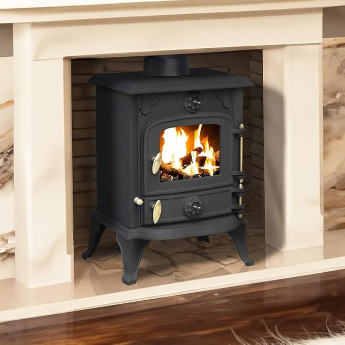 RoyalFire 4.5KW Indoor Cast Iron Wood Burning Stove
