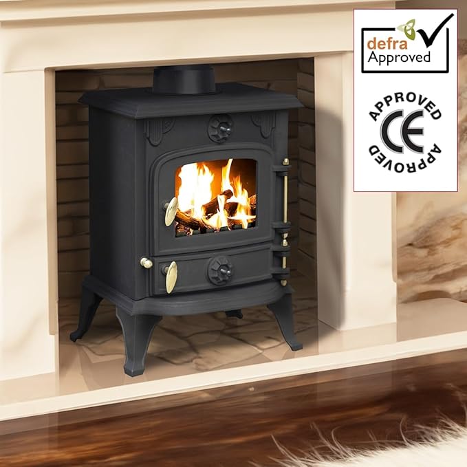 RoyalFire 4.5KW Indoor Cast Iron Wood Burning Stove