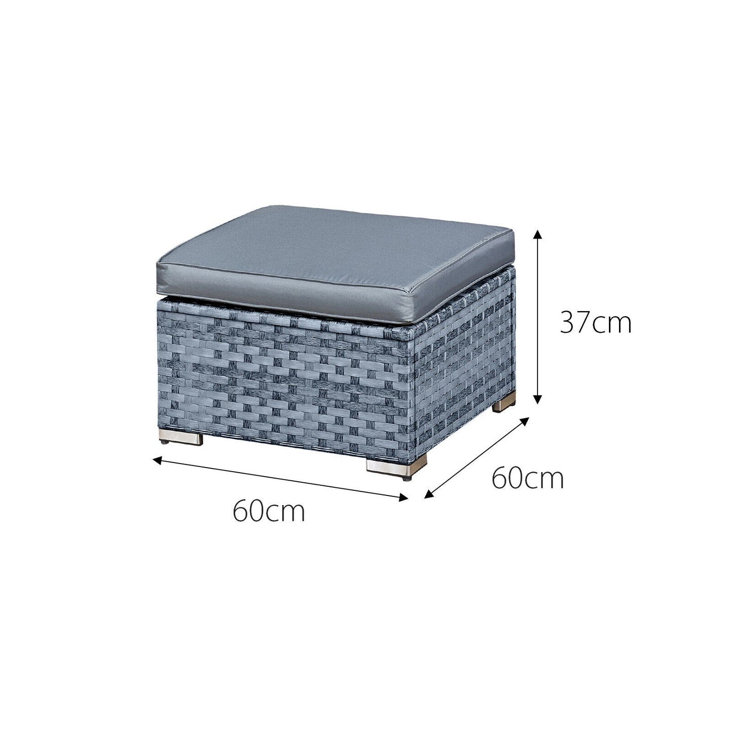 Acorn Rattan 5 Seat Lounge Sofa Set in Ocean Grey