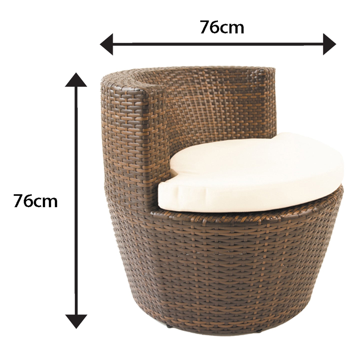Provence Outdoor Conservatory Rattan 2 Seat Round Tea For Two Set