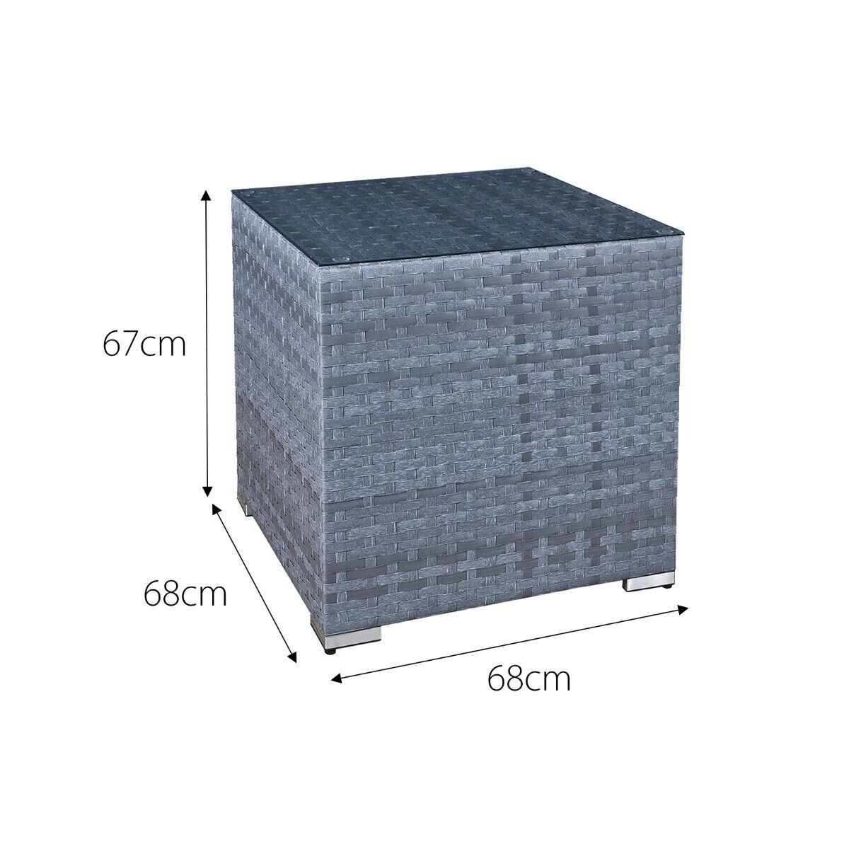 Malta Rattan 9 Seat U-Shape Set in Ocean Grey