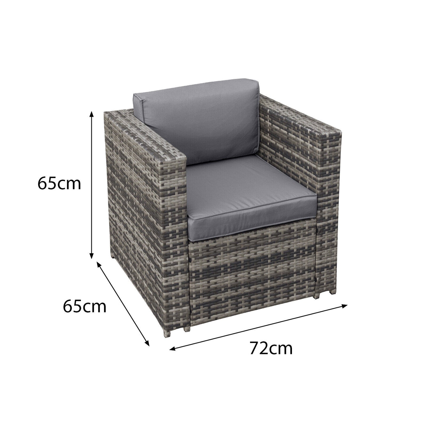 Malta Rattan 6 Seat Corner Set in Walnut Grey