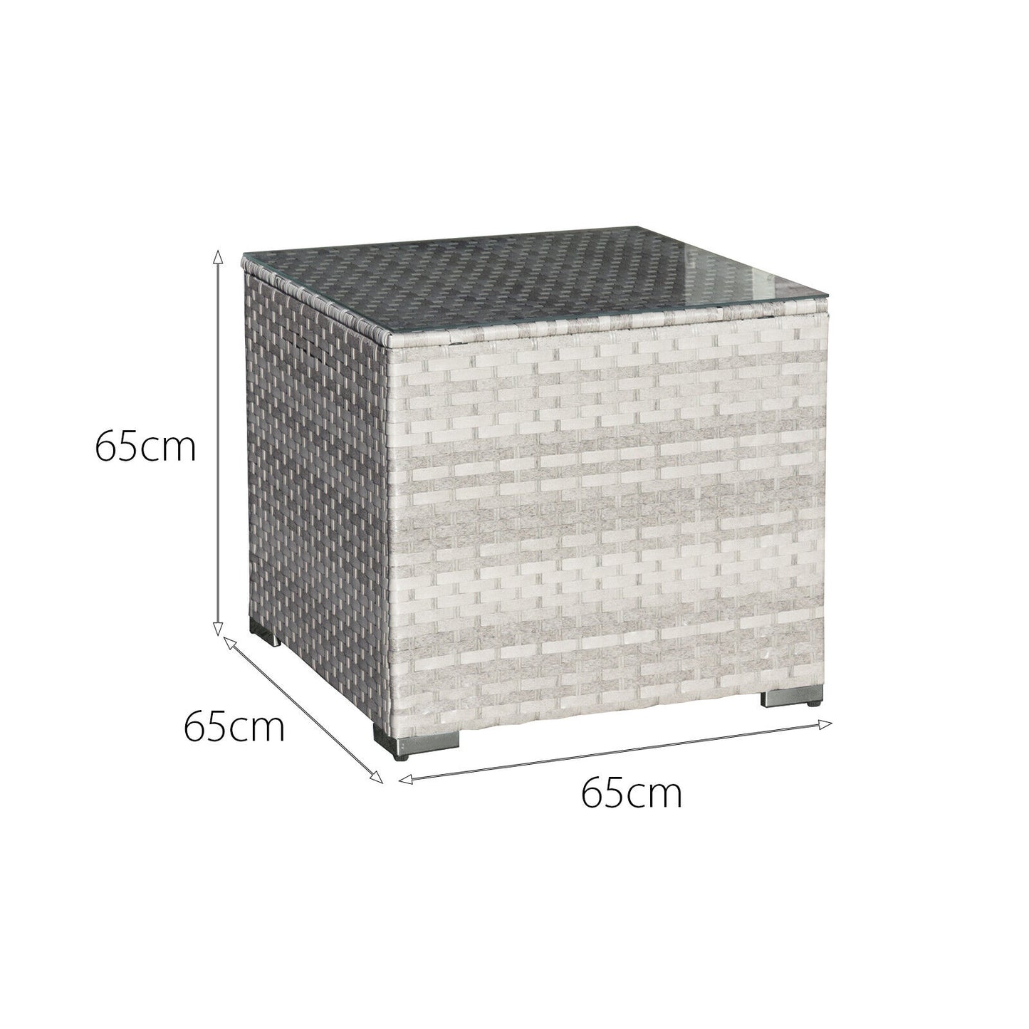 Malta XS Rattan 9 Seat U-Shape Set in Dove Grey
