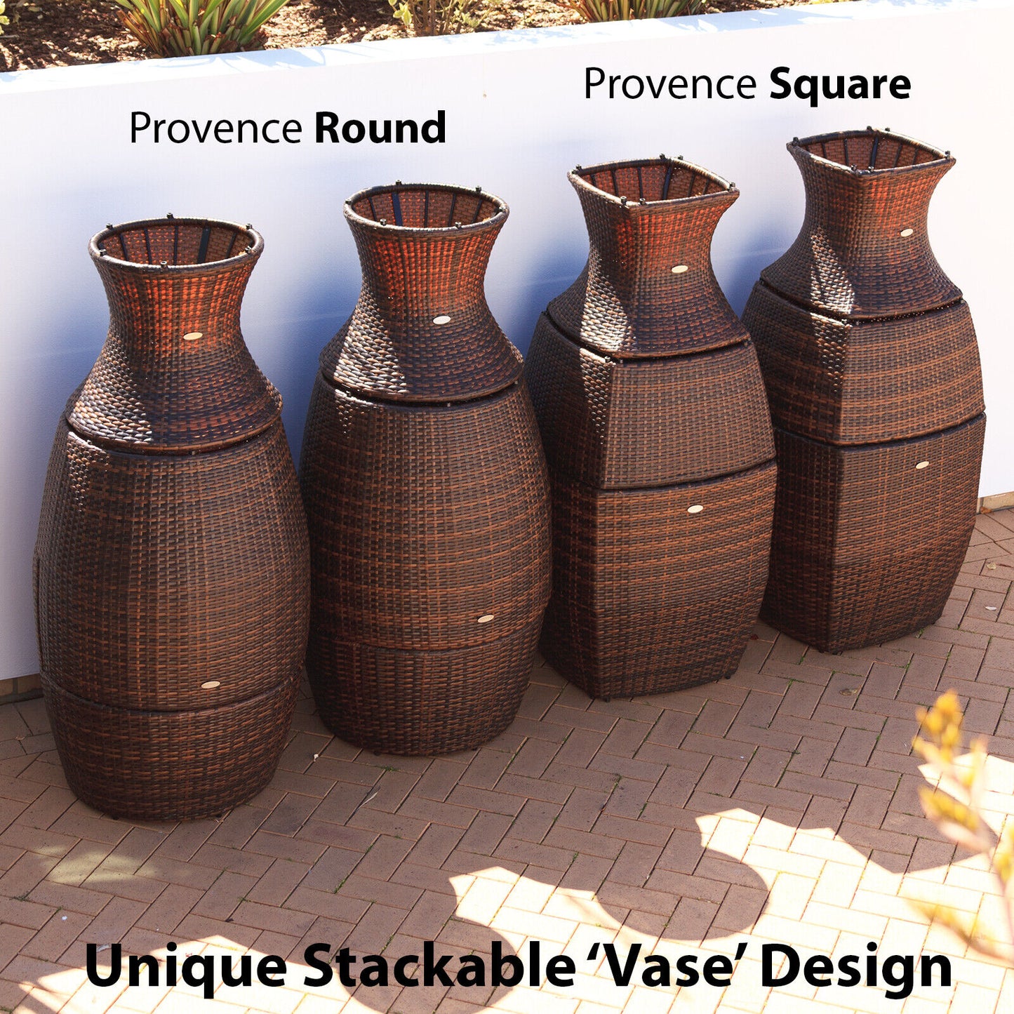 Provence Outdoor Conservatory Rattan 2 Seat Round Tea For Two Set