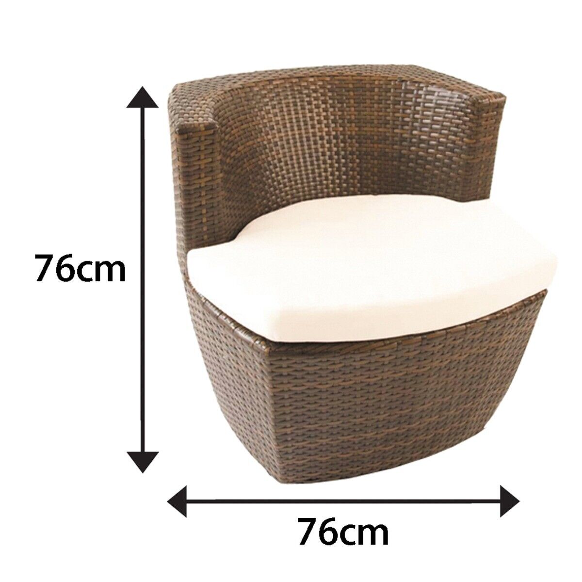 Provence Outdoor Conservatory Rattan 2 Seat Round Tea For Two Set
