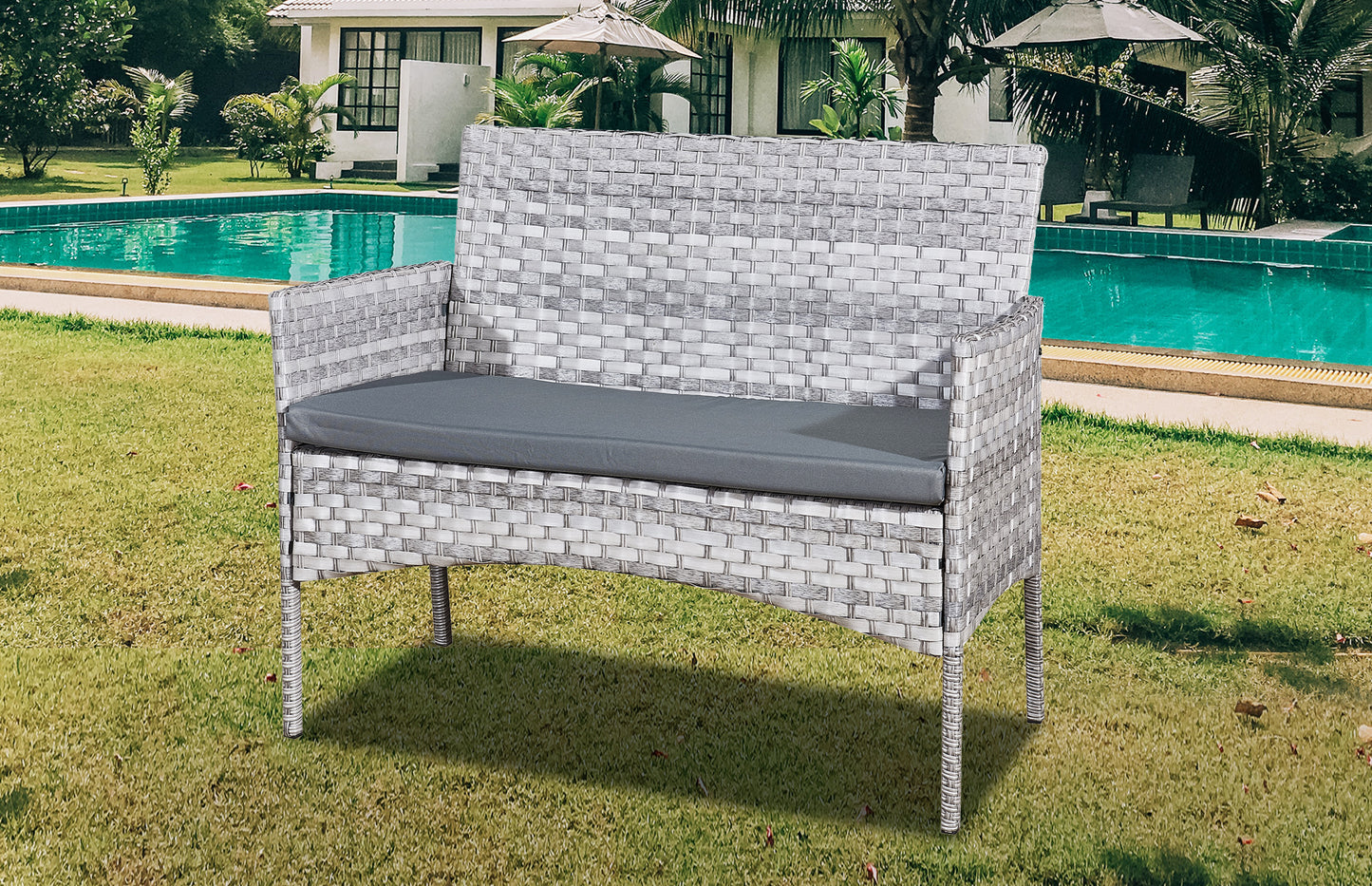Garden Furniture Rattan Sofa Acorn Four-seater Lounge set