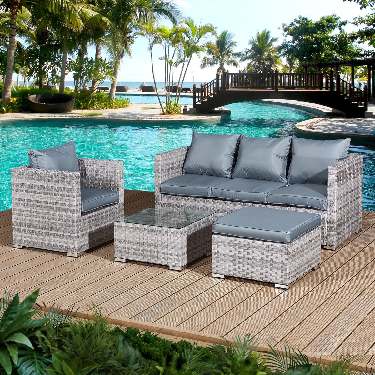 Garden Furniture Rattan Sofa Acorn Five-seater set