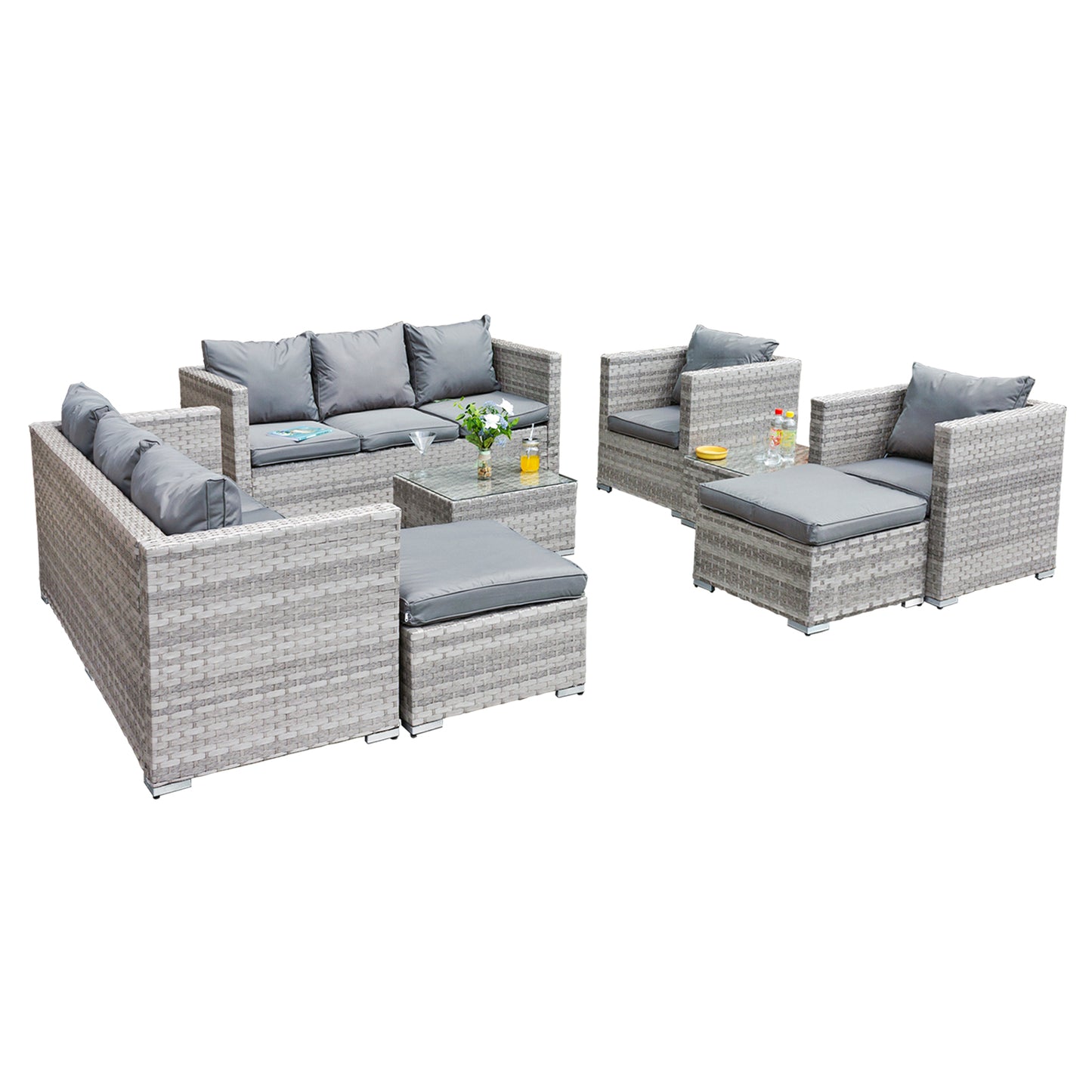 Garden Furniture Rattan Sofa Acorn 10-seater set