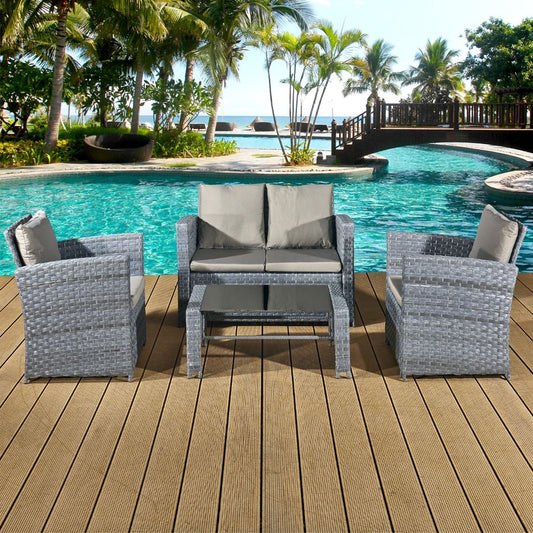Garden Furniture Rattan Lounge Sofa Acorn Four-seater Lounge set